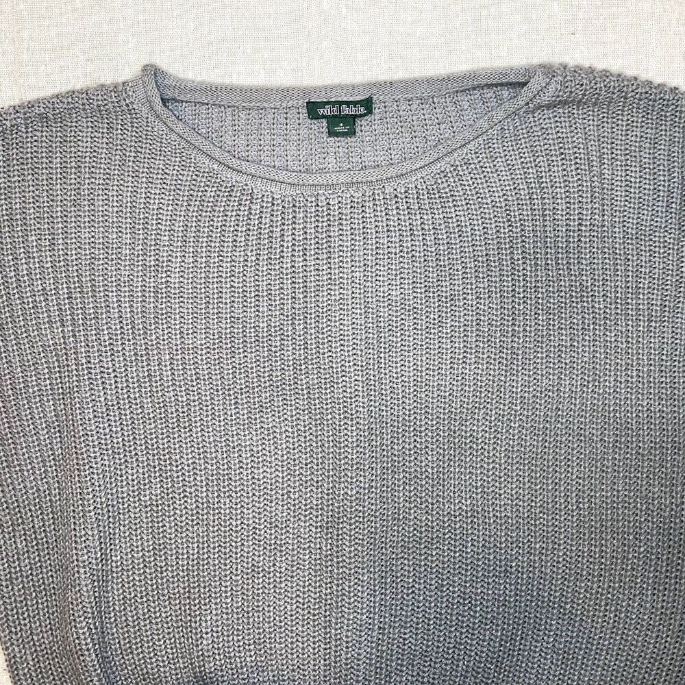 Wild Fable | Gray Cropped Sweater | Small - Picture 3 of 7